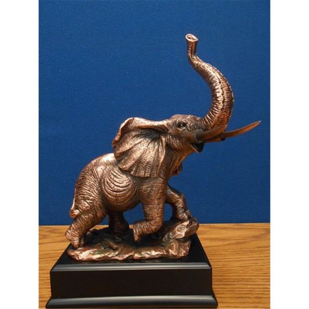 MARIAN IMPORTS Marian Imports F13018 Elephant Bronze Plated Resin Sculpture - 8.5 x 6 x 10.5 in. 13018